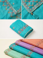 Kota Silk Saree with Heavy C-Pallu Coding & Gota Work